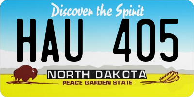 ND license plate HAU405