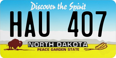 ND license plate HAU407