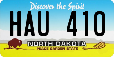 ND license plate HAU410