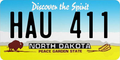 ND license plate HAU411