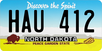 ND license plate HAU412
