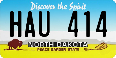 ND license plate HAU414