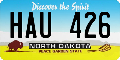 ND license plate HAU426