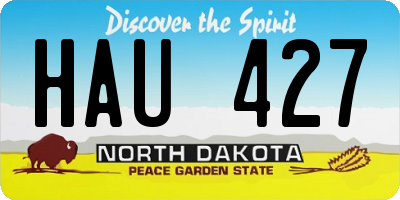 ND license plate HAU427