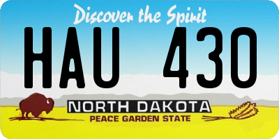 ND license plate HAU430