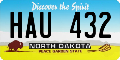 ND license plate HAU432