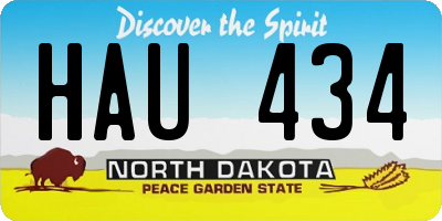 ND license plate HAU434