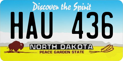 ND license plate HAU436