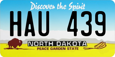 ND license plate HAU439