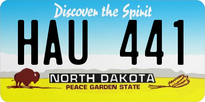 ND license plate HAU441