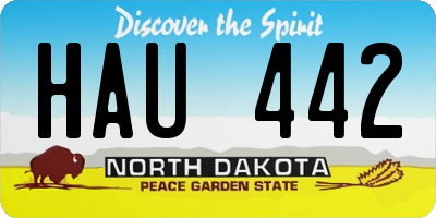 ND license plate HAU442