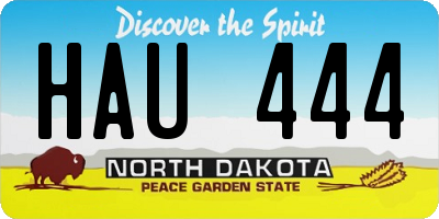 ND license plate HAU444