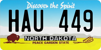 ND license plate HAU449