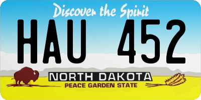 ND license plate HAU452