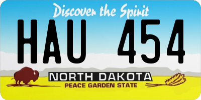 ND license plate HAU454