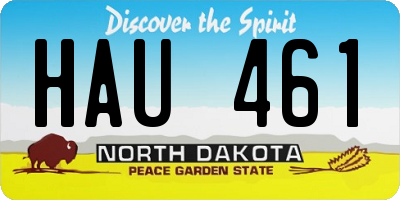 ND license plate HAU461