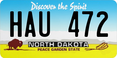 ND license plate HAU472