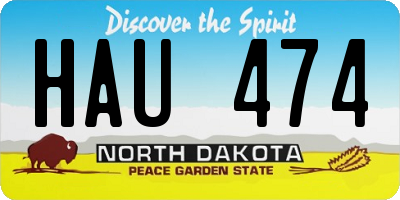 ND license plate HAU474