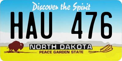 ND license plate HAU476