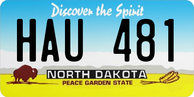 ND license plate HAU481