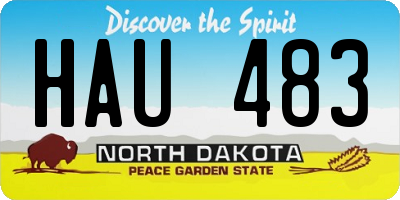 ND license plate HAU483