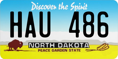 ND license plate HAU486