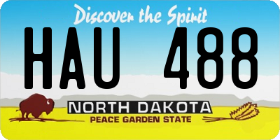ND license plate HAU488