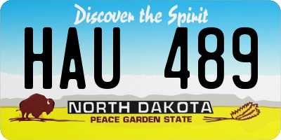 ND license plate HAU489