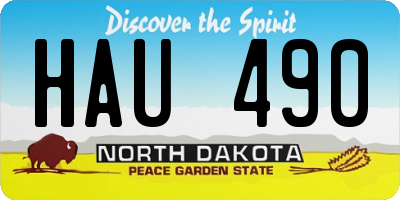 ND license plate HAU490