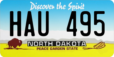 ND license plate HAU495