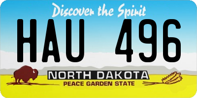 ND license plate HAU496