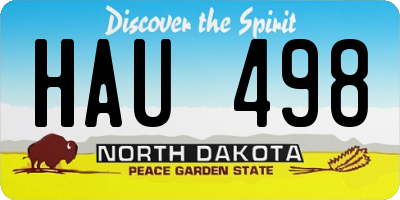ND license plate HAU498