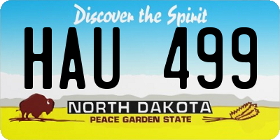 ND license plate HAU499