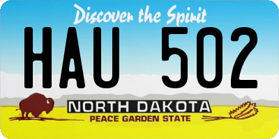 ND license plate HAU502