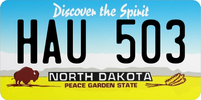 ND license plate HAU503