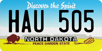 ND license plate HAU505