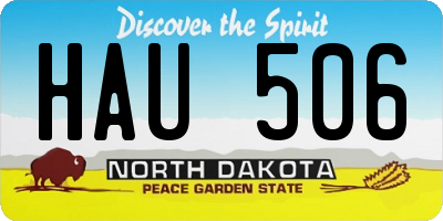 ND license plate HAU506
