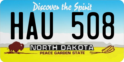 ND license plate HAU508