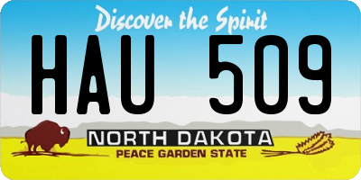 ND license plate HAU509