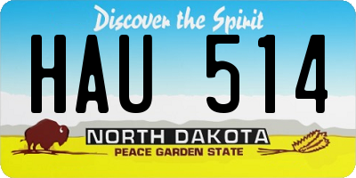ND license plate HAU514