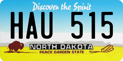 ND license plate HAU515