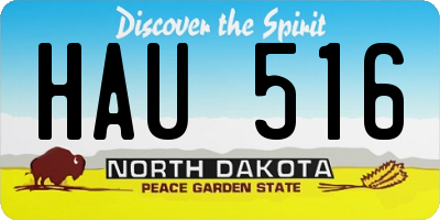 ND license plate HAU516