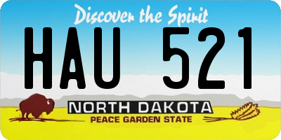 ND license plate HAU521