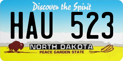 ND license plate HAU523