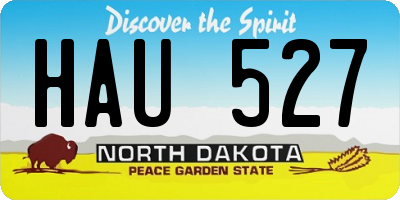 ND license plate HAU527