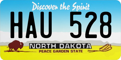 ND license plate HAU528