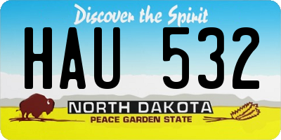 ND license plate HAU532