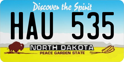 ND license plate HAU535