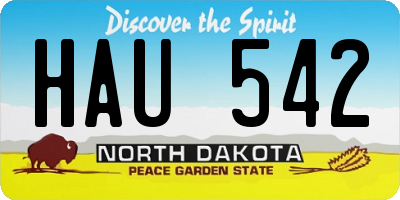 ND license plate HAU542