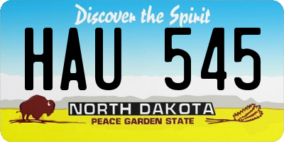 ND license plate HAU545